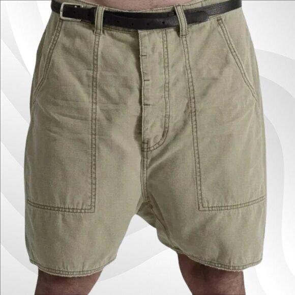 2/$50 Man X OneTeaspoon Militaire Drop Crotch Bunker Shorts Size 32 - Picture 1 of 8